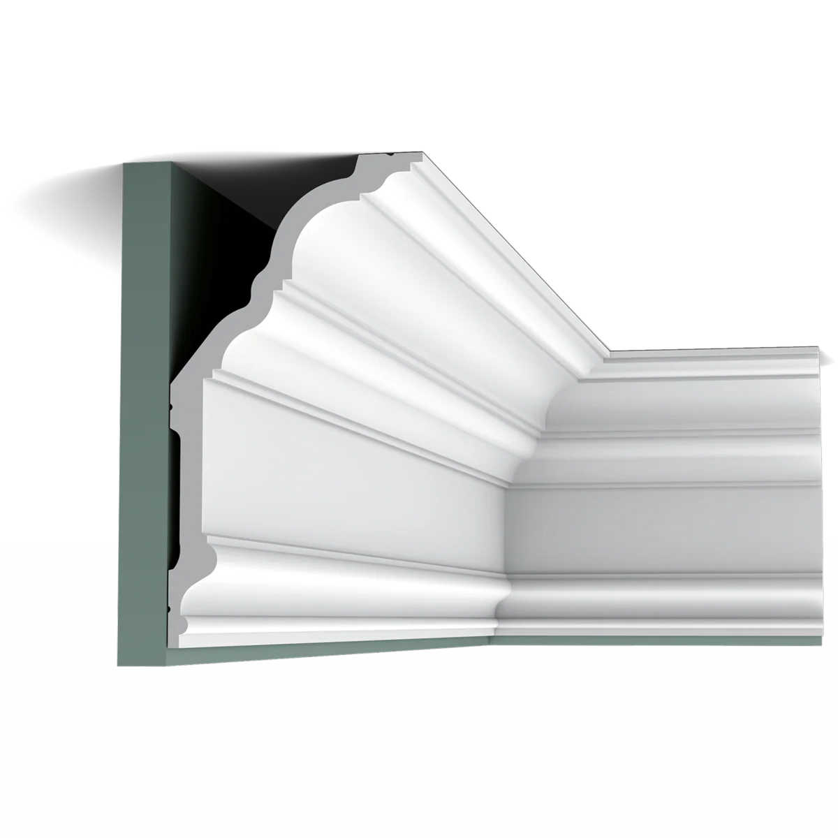 C340 Corniche plafond polyuréthane Orac Decor Luxxus - 25,5x13.5x200cm (h x p x L)- moulure décorative - Image 8