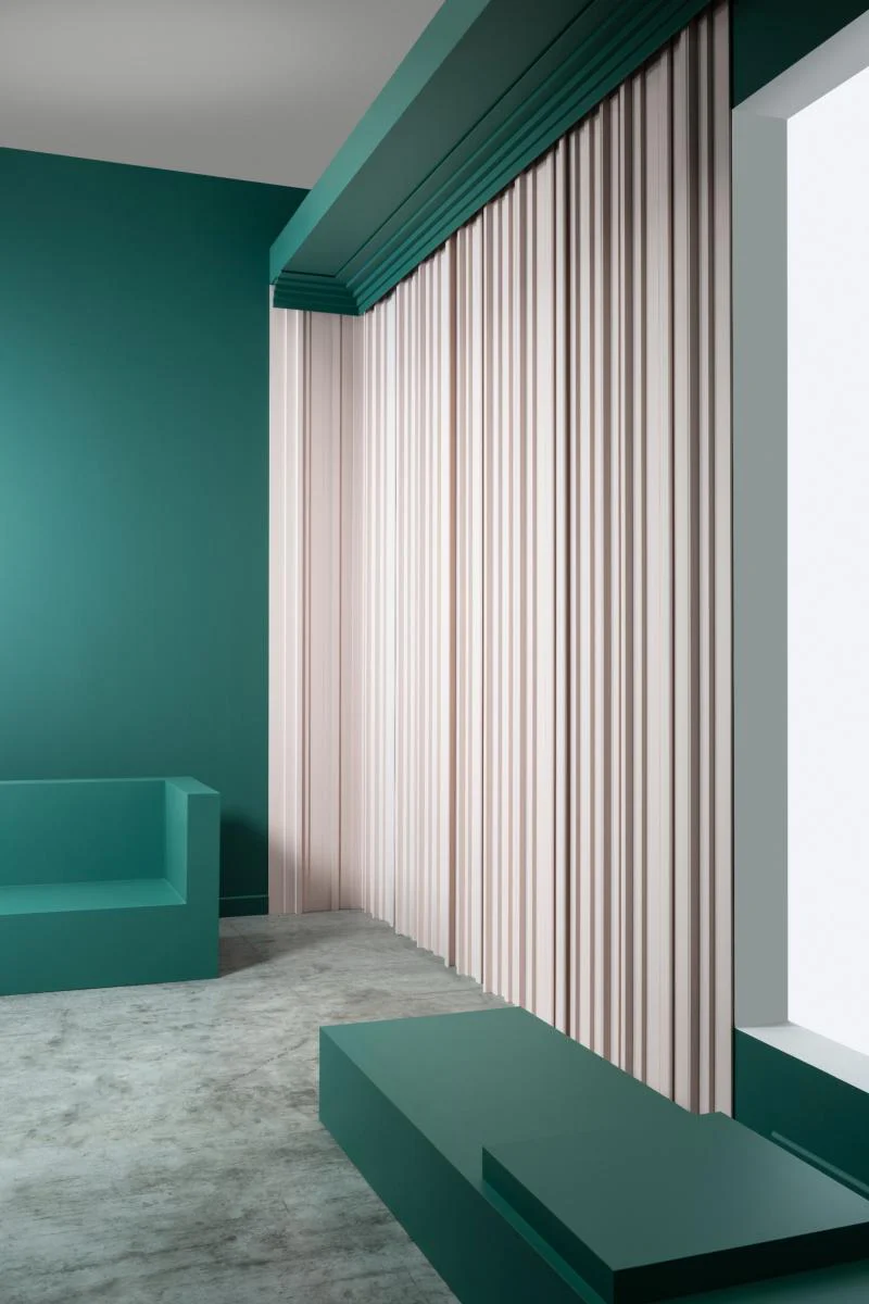 C394 STEPS Corniche cache tringle à rideau -9,5x3,1x200cm (h x p x l) moulure décorative - Image 4