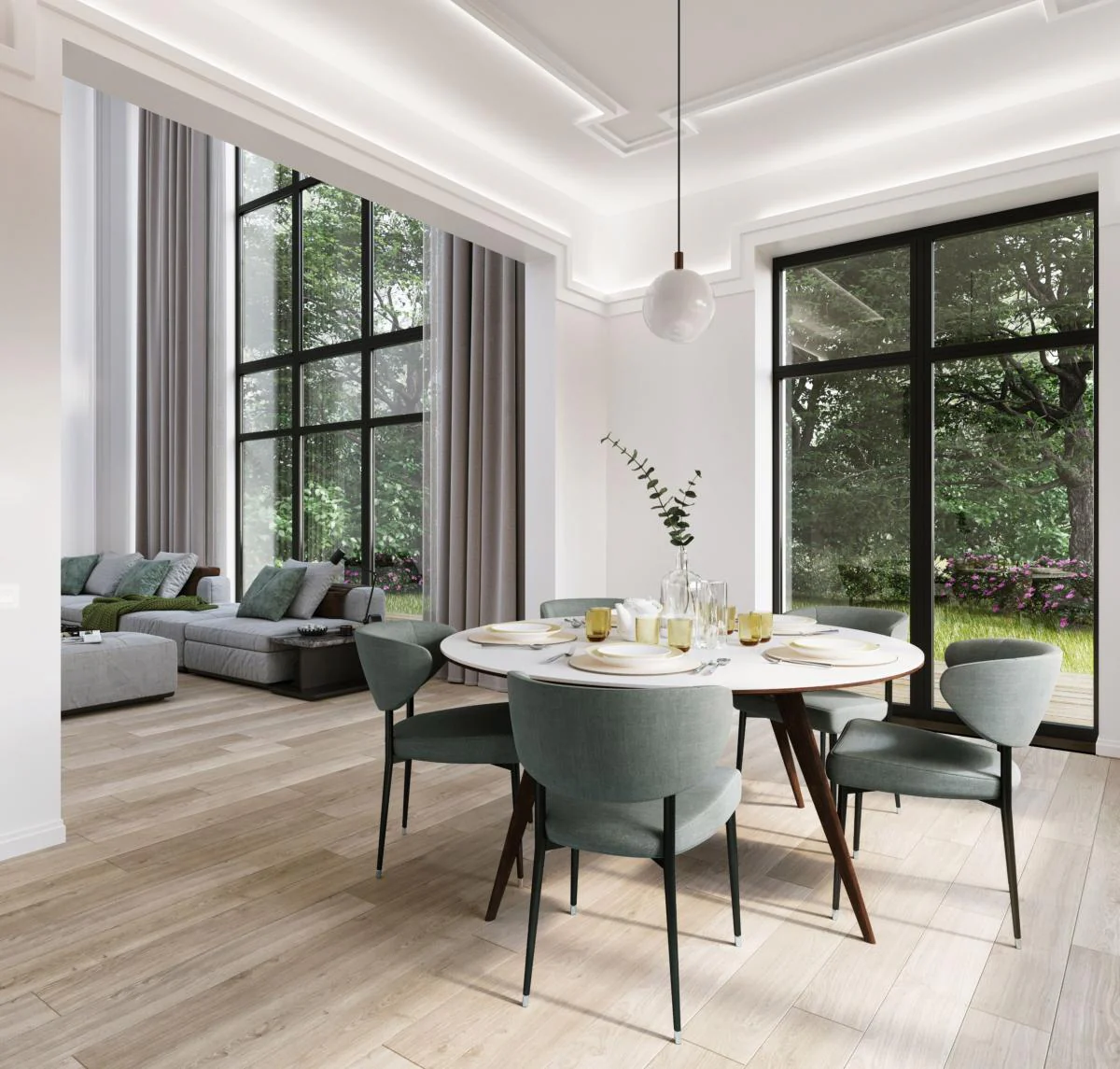 C395 STEPS Corniche pour éclairage indirect et cache tringle à rideau Orac Decor -15,5x3,1x200cm (h x p x L) - moulure décorative polyuréthane - Image 5