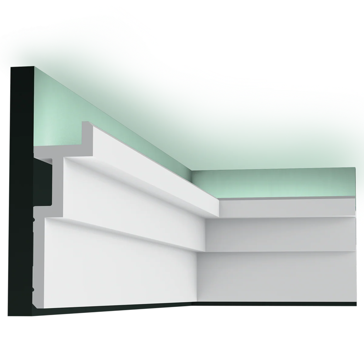 C396 STEPS Corniche Plafond pour éclairage indirect et cache tringle à rideau Orac Decor - 18,5x6,1x200cm (h x p x L) - moulure décorative polyuréthane - Image 7