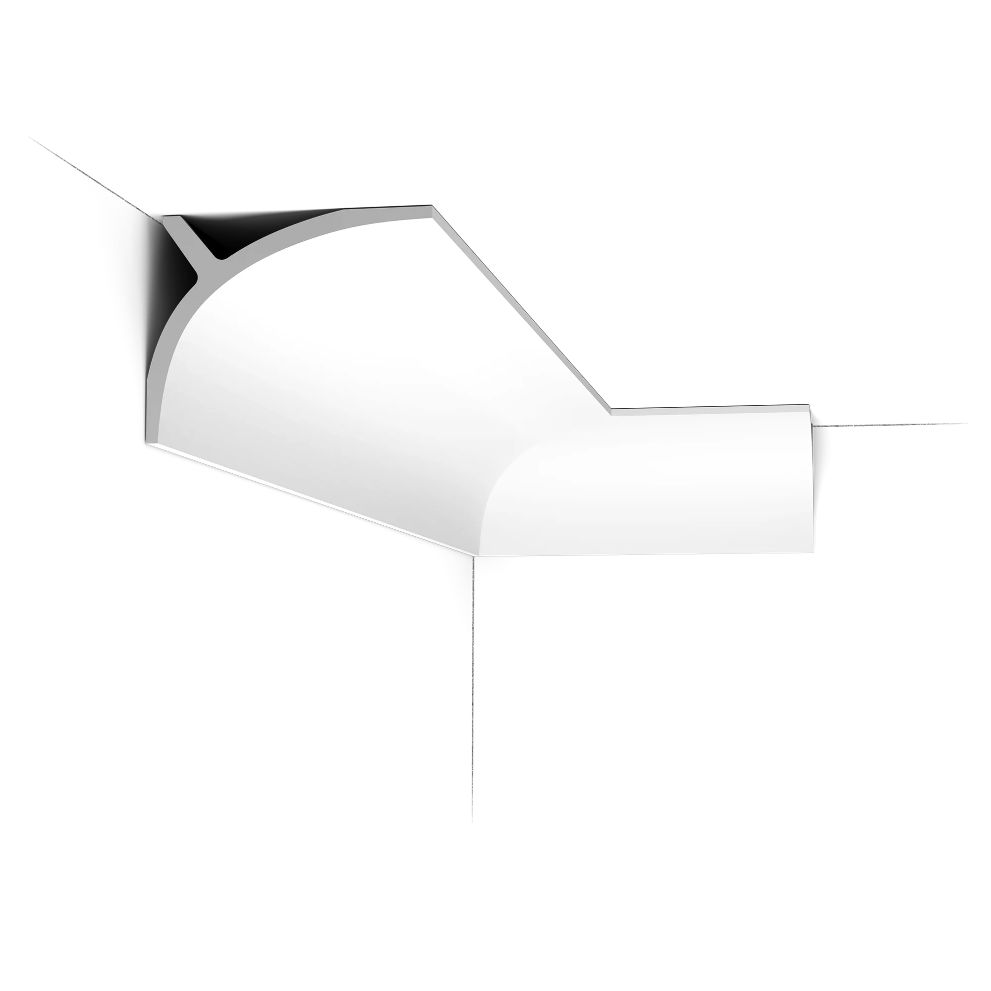 C991 Corniche pour éclairage indirect et cache tringle à rideau Orac Decor - 11x14x200cm (h x p x L) - moulure décorative polyuréthane - Image 4