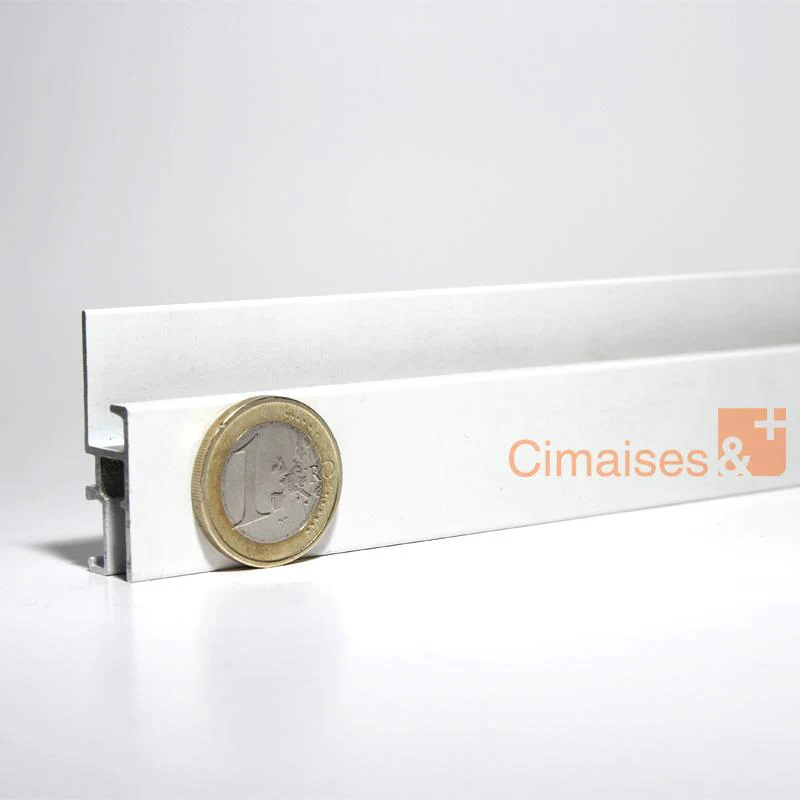 Cimaise Gallery-Click Rail R30 Blanc 200cm + clips + vis & chevilles  - Cimaise Tableau Newly - Image 6