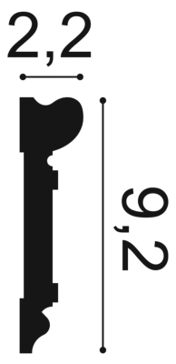 DX119-2300 Moulure multifonctionnelle Orac Decor - 9,3x2,3x230 (h x p x L) - moulure déco polymère - Image 5