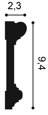 DX121-2300 Moulure multifonctionnelle Orac Decor - 9,4x2,3x230 (h x p x L) - moulure déco polymère - Image 6