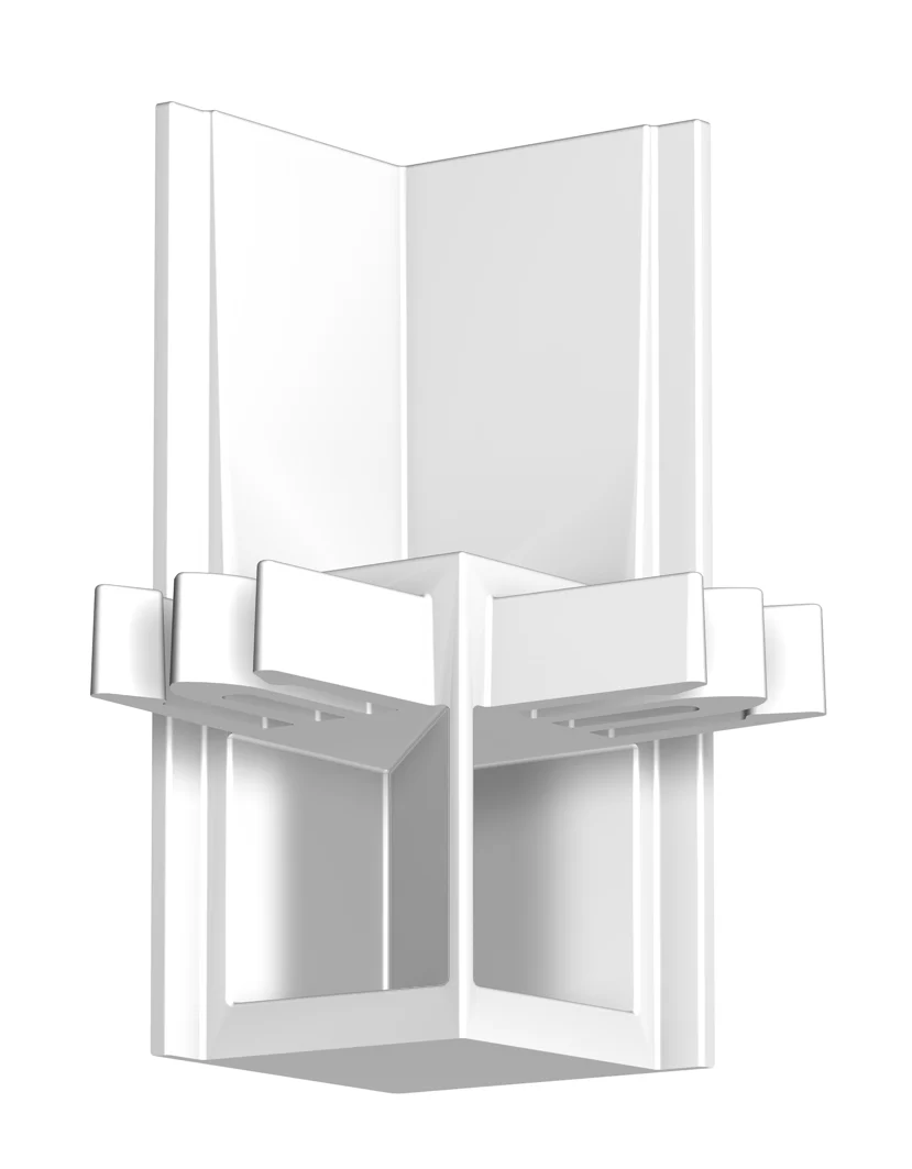 Pack de 4 raccords d'angle Blanc pour Cimaise Gallery-Click R30 Rail - Accessoire Cimaise Newly - Image 4