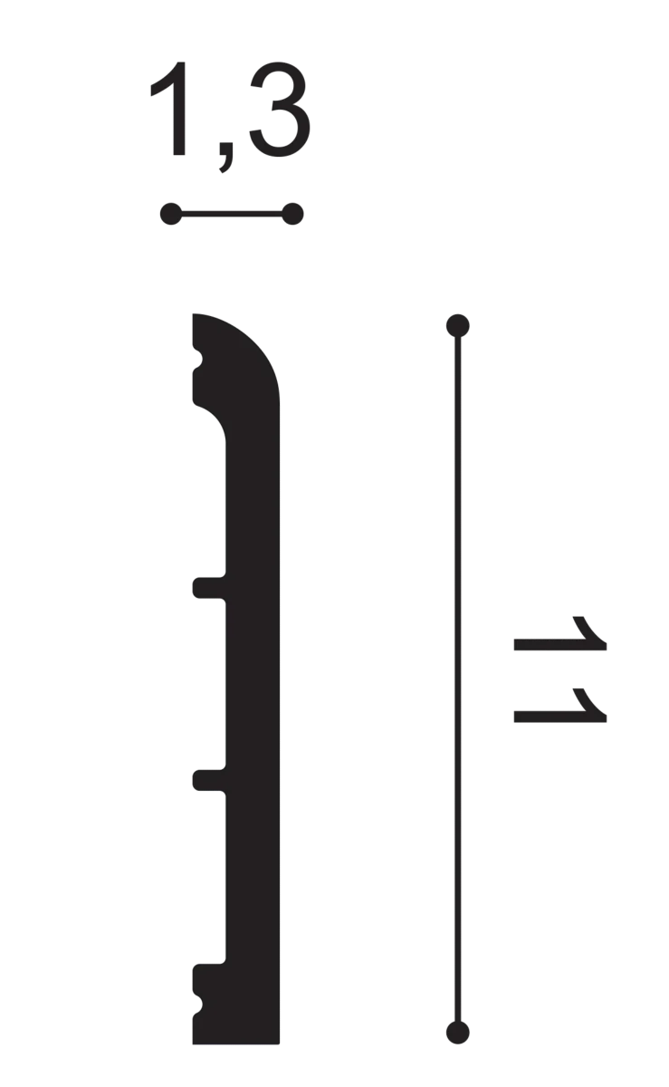 SX184 Plinthe Orac Decor - 11x1,3x200cm (h x p x L) - plinthe décorative polymère - Image 10